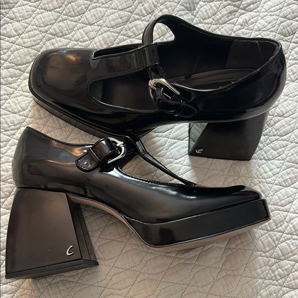 Circus by Sam Edelman Black Patent Mary Jane Platform Heels
